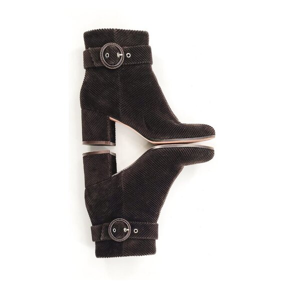 GIANVITO ROSSI Lucas Corduroy Ankle Bootie - Picture 8 of 14